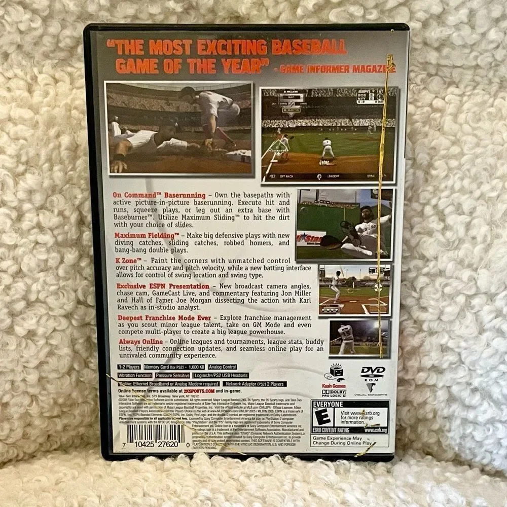 PS2 ESPN MLB 2K5 PlayStation 2 Video Game